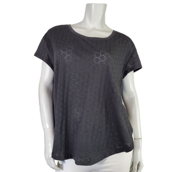 Champion WMS XL Top Split Side Layering Sheer Rounded Neck Athleisure Athletic - Picture 1 of 9
